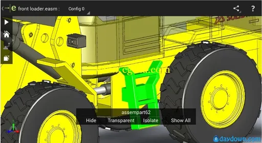 在手机上查看2D/3D SolidWorks图档的图片3