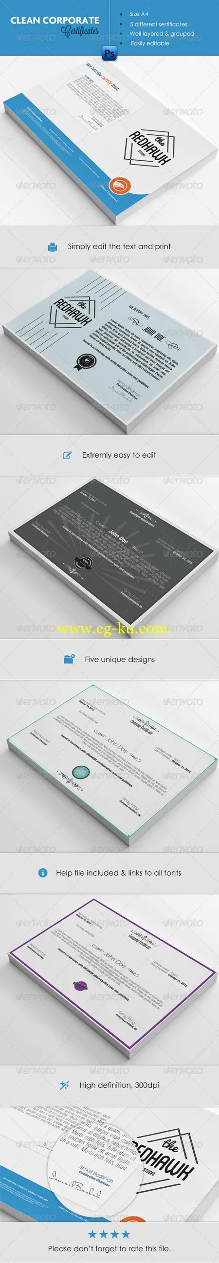 GraphicRiver Certificate Pack 4895014的图片1