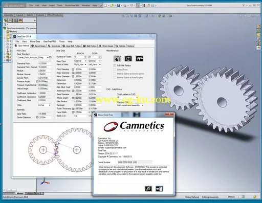 Camnetics GearTrax 2014 Suite For SolidWorks, Solid Edge, Autodesk Inventor的图片4