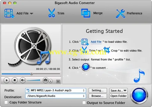 Bigasoft Audio Converter For Mac 4.5.5.5543 Multilingual的图片1