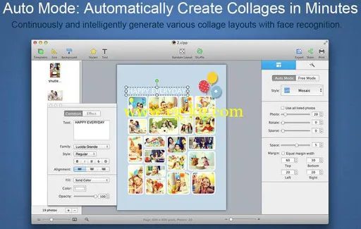 CollageIt 3 Pro V3.5.7 Multilingual MacOSX的图片1