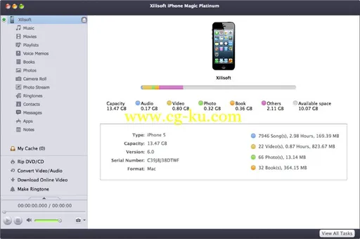 Xilisoft IPhone Magic Platinum 5.7.4 Multilangual Mac OS X的图片1