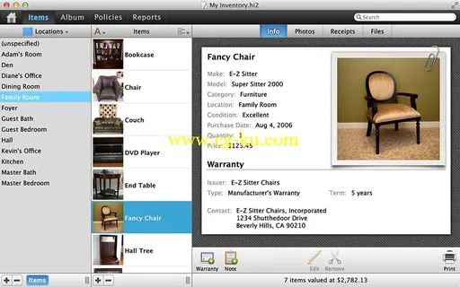 Binary Formations Home Inventory 3.4.0 MacOSX的图片1