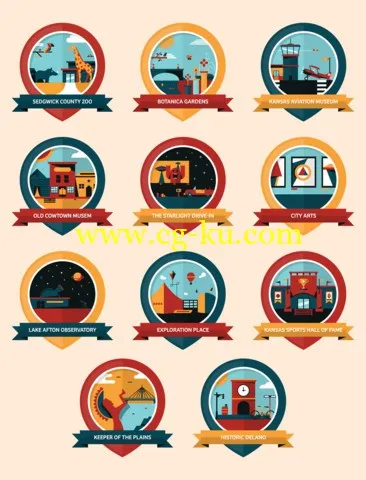 Skillshare – Basic Geometric Shapes Illustrate a Series of Icons or Badges的图片1