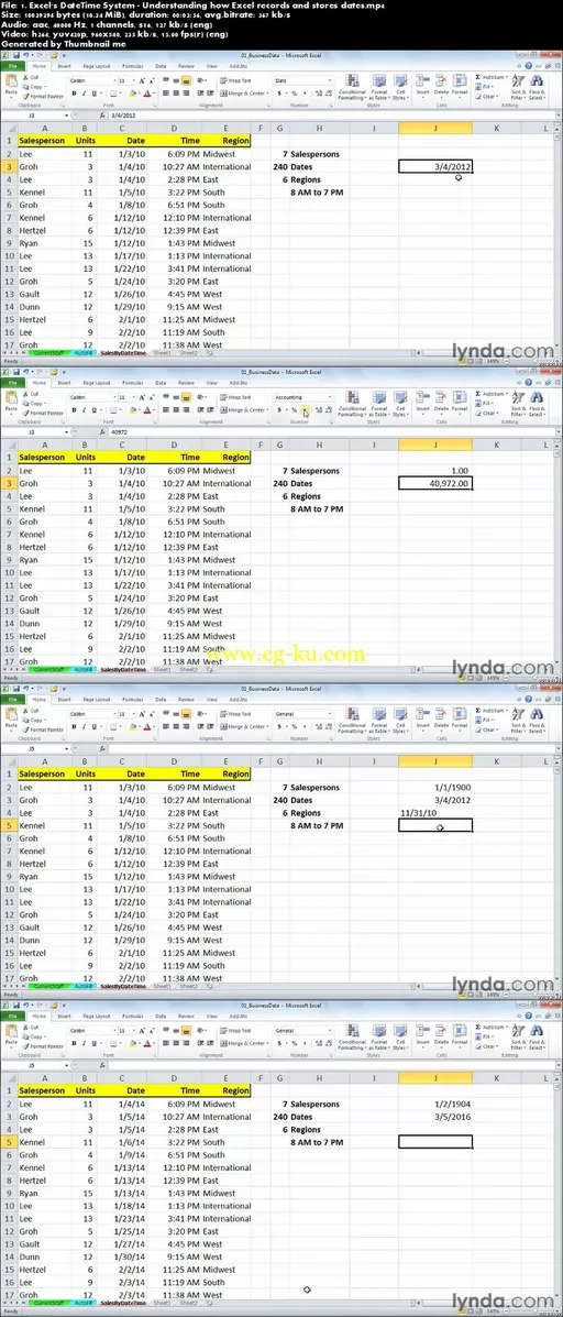 Lynda – Excel 2010: Working With Dates And Times的图片2