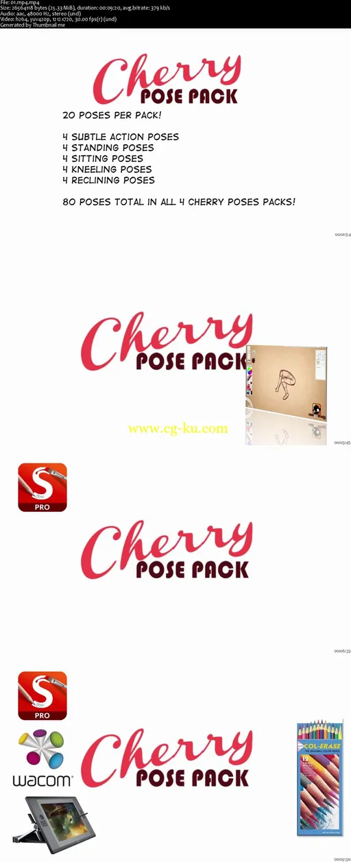 How To Draw Cherry 2.0 And The Complete Cherry Pose Packs Collection的图片2