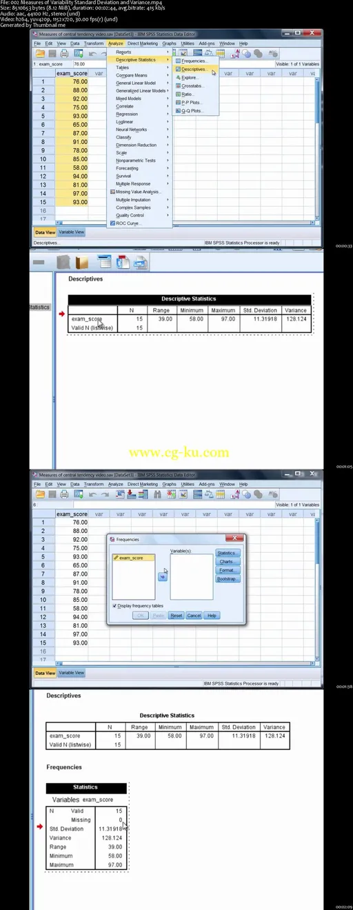 Statistics / Data Analysis In SPSS: Descriptive Statistics的图片2