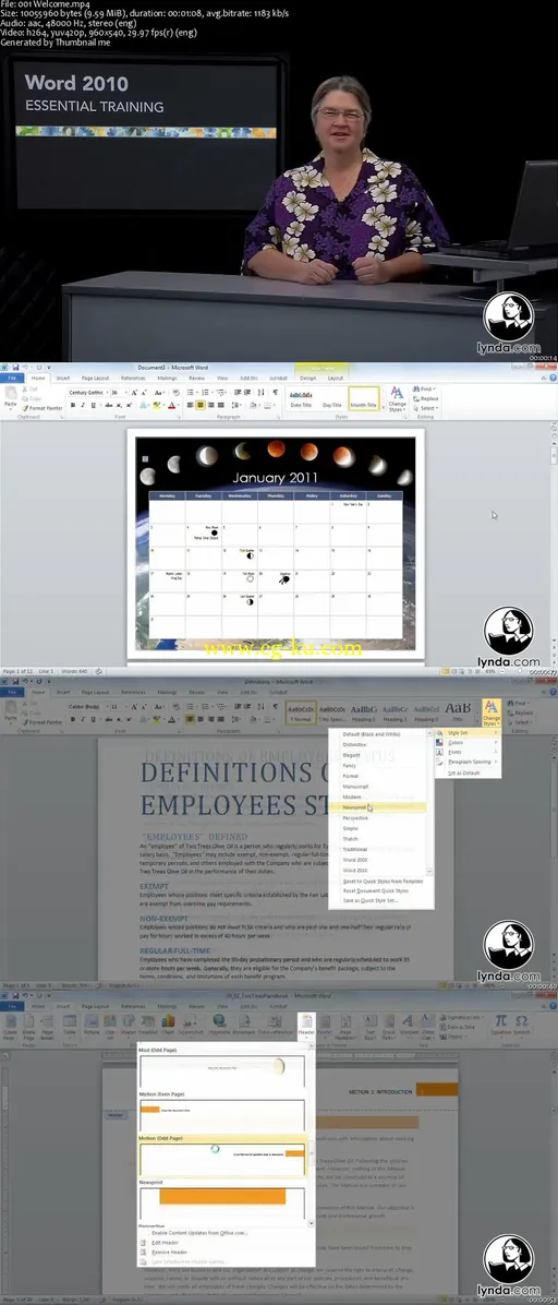 Lynda – Word 2010 Essential Training的图片2