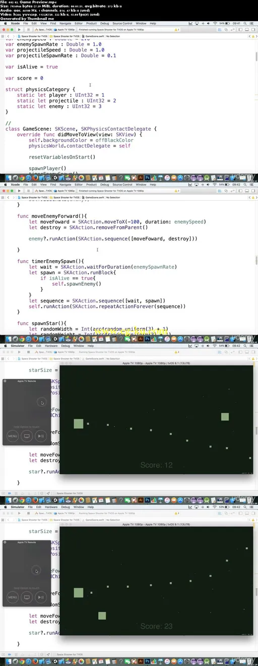 Swift TVOS Crash Course – Build A Space Shooter In SpriteKit的图片2