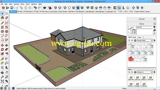 Lynda – SketchUp建筑布局教程的图片1