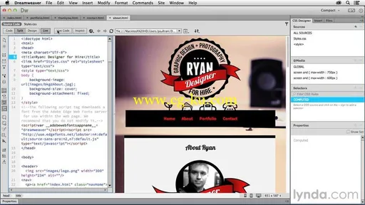 Lynda – Creating A First Website In Dreamweaver CC 2014的图片1
