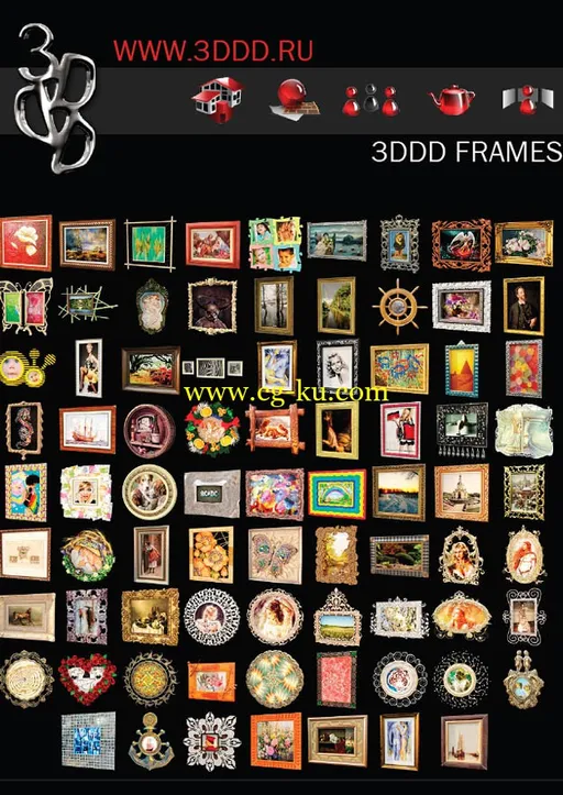3DDD Frames 3dmodels（画框）的图片1