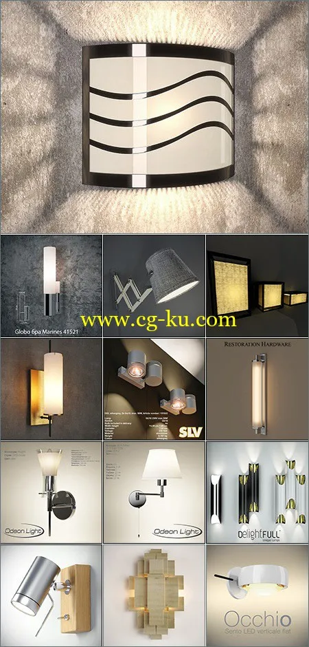 31个3d室内模型​室内精品灯具集合的图片1