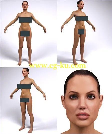 Angelina Jolie Digital Double人物模型​的图片1