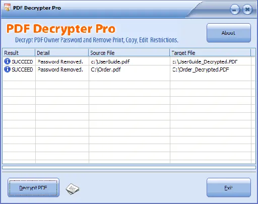 PDF Decrypter Pro 3.60的图片1