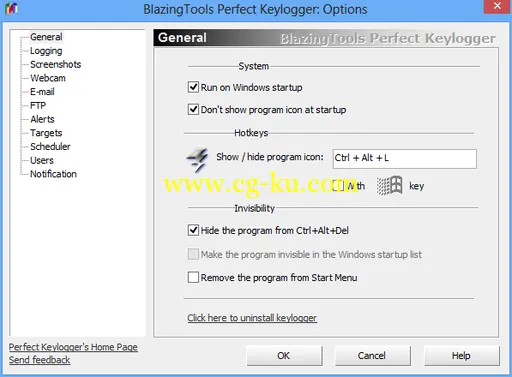 BlazingTools Perfect Keylogger Remote Edition 1.93的图片1