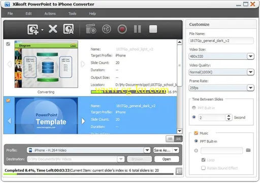 Xilisoft PowerPoint To IPhone Converter 1.0.4 Build 1018的图片1