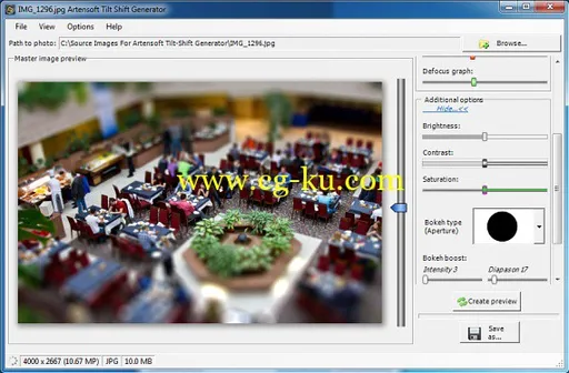 Artensoft Tilt Shift Generator 1.2.53 Multilingual的图片1