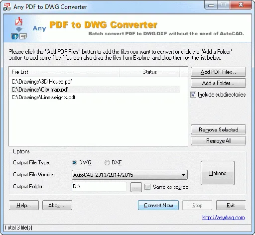 Any PDF To DWG Converter 2015 Pdf转cad的图片1