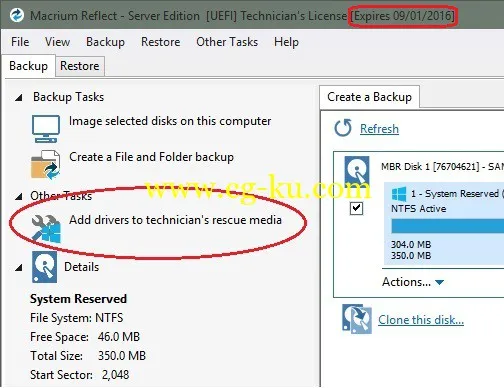 Macrium Reflect Technician’s USB 6.0.567 Server (WinPE 5.0 X64)的图片1