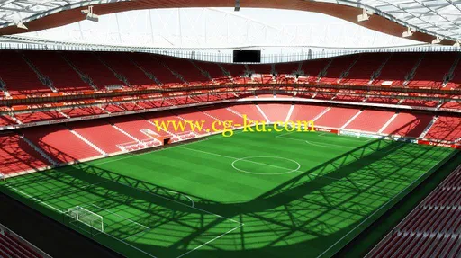 TurboSquid – Soccer Stadium with animated fans的图片1