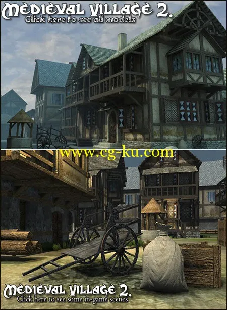 DEXSOFT-GAMES – Medieval Village 2. model pack的图片1