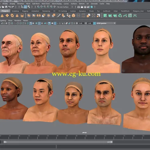 Anatomy 360 – Soldier Pose Pack and Neutral Heads Pack 01的图片1