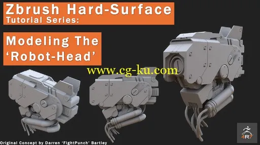 Gumroad – Zbrush 4R7 Robot Head modeling tutorial series的图片1