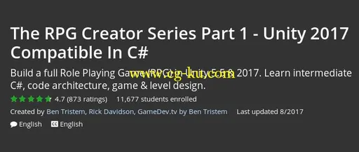 The RPG Creator Series Part 1 - Unity 2017 Compatible In C的图片1