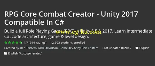 RPG Core Combat Creator - Unity 2017 Compatible In C的图片1