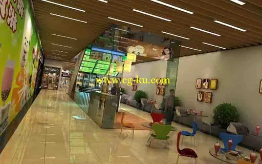 商城食品店3D动画场景的图片1