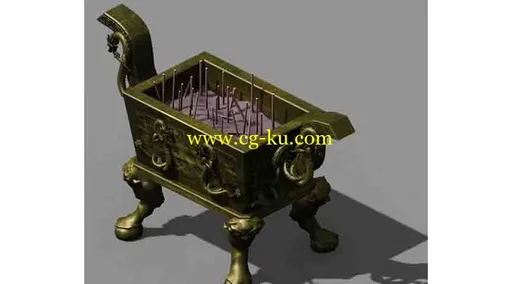 3D香炉模型的图片1