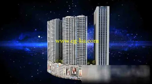 夜景360全息3D动画场景的图片1