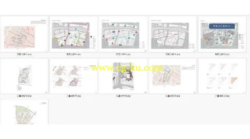 ps景观平面素材 高清建筑园林景观PSD分层符号标志分析图PS素材城市规划平面素材的图片2