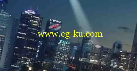 夜景立交桥城市3d动画的图片1