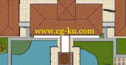 sketchup模型 欧式会所景观规划模型的图片2