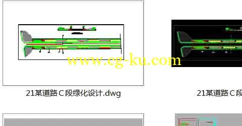 70套新道路绿化CAD平面图的图片2