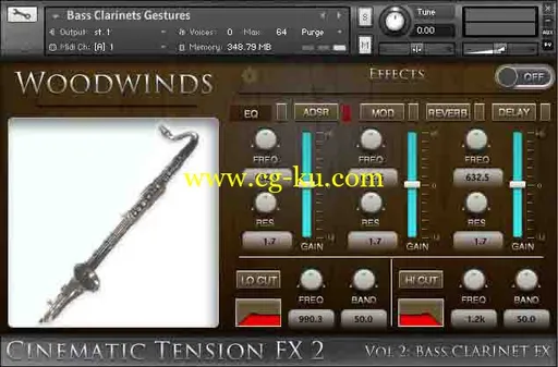 Cacophony Inc Cinematic Tension FX2 Vol 2 Bass Clarinets KONTAKT的图片1