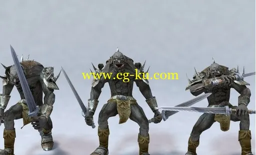 unity3d Dexsoft Troll Warrior模型带强大的动画的图片1