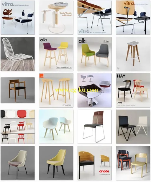 30套现代高精度椅子模型合集的图片1