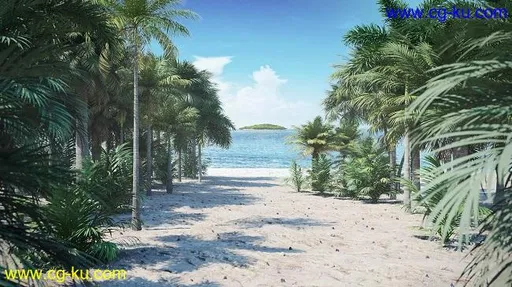 CGAxis – Palm Trees 3D Models Collection Volume 110的图片1