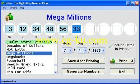 BMB Software Lottra 3.5.5.0 生乐透号码产生软件的图片1