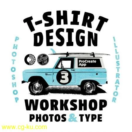 T-Shirt Design Workshop 3: Photos & Type in Procreate App, Photoshop, and Illustrator的图片2