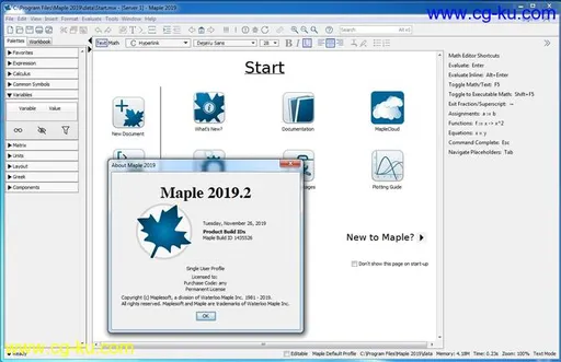 Maplesoft Maple 2019.2.1 x64的图片1