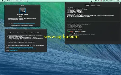 JsonXmlConvert v1.1.1 Bilingual Retail MacOSX的图片1