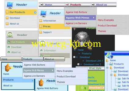 Agama Web Menus 2.21 Professional Edition 网页菜单的辅助制作工具的图片1