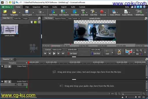 NCH VideoPad Video Editor Professional 7.11 Beta的图片1