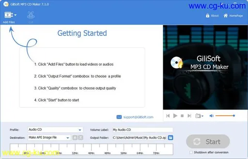 GiliSoft MP3 CD Maker 7.2.0的图片1
