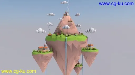 Creating a low poly floating islands in Cinema 4D的图片1