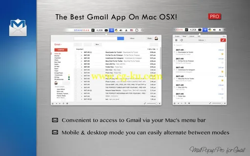 MenuTab Pro for Gmail 1.6.2 MacOSX的图片1